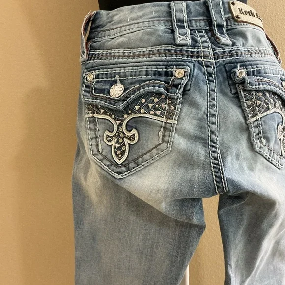 Rock Revival Light Blue Skinny Jeans - Picture 5 of 6